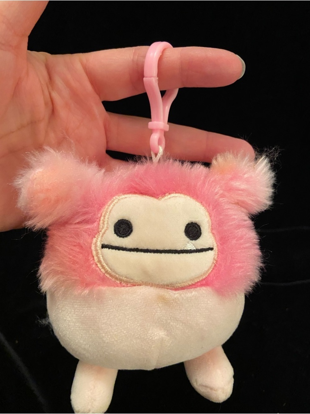 💜 Squishmallows Caparinne The Bigfoot 3.5" Plush Clip-On KeyChain, Pink Bigfoot